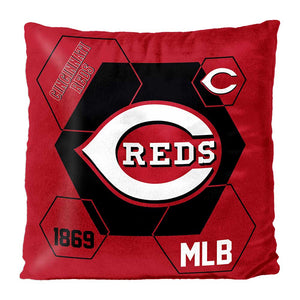 MLB Cincinnati Reds Connector Velvet Reverse Pillow 16 x 16 Inches