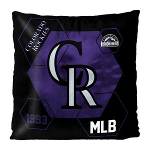 MLB Colorado Rockies Connector Velvet Reverse Pillow 16 x 16 Inches