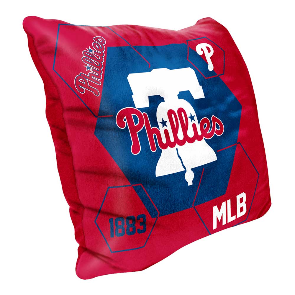 MLB Philadelphia Phillies Connector Velvet Reverse Pillow 16 x 16 Inches