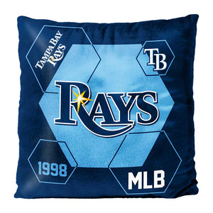 MLB Tampa Bay Rays Connector Velvet Reverse Pillow 16 x 16 Inches