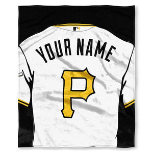 MLB Pittsburgh Pirates Jersey Personalized Silk Touch Throw Blanket 50x60 Inches