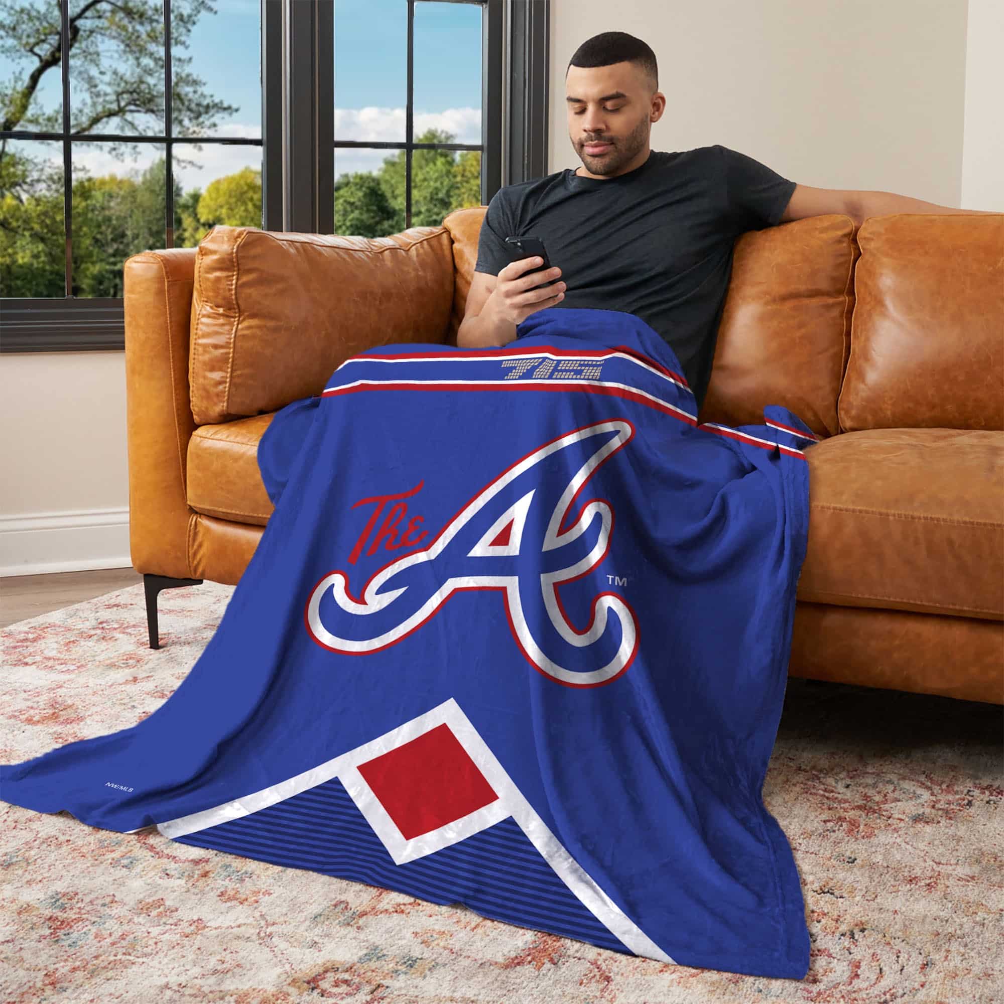 MLB Atlanta Braves City Connect Silk Touch Throw Blanket 50x60 Inches