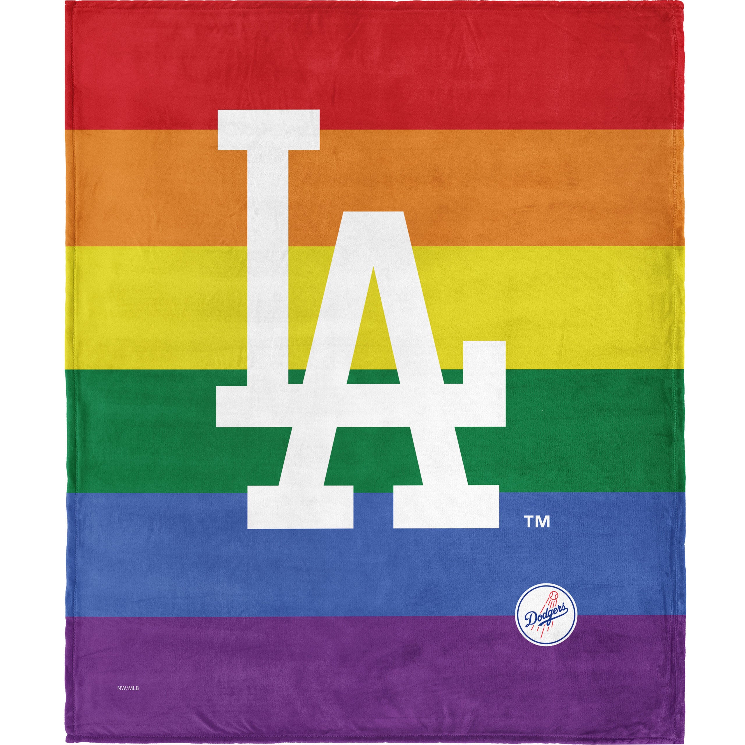 MLB Los Angeles Dodgers Pride Series Silk Touch Throw Blanket 50x60 Inches