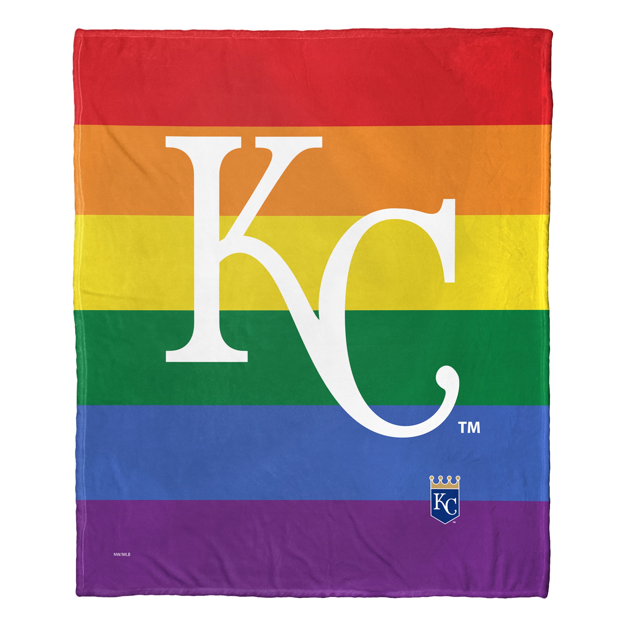 MLB Kansas City Royals Pride Series Silk Touch Throw Blanket 50x60 Inches