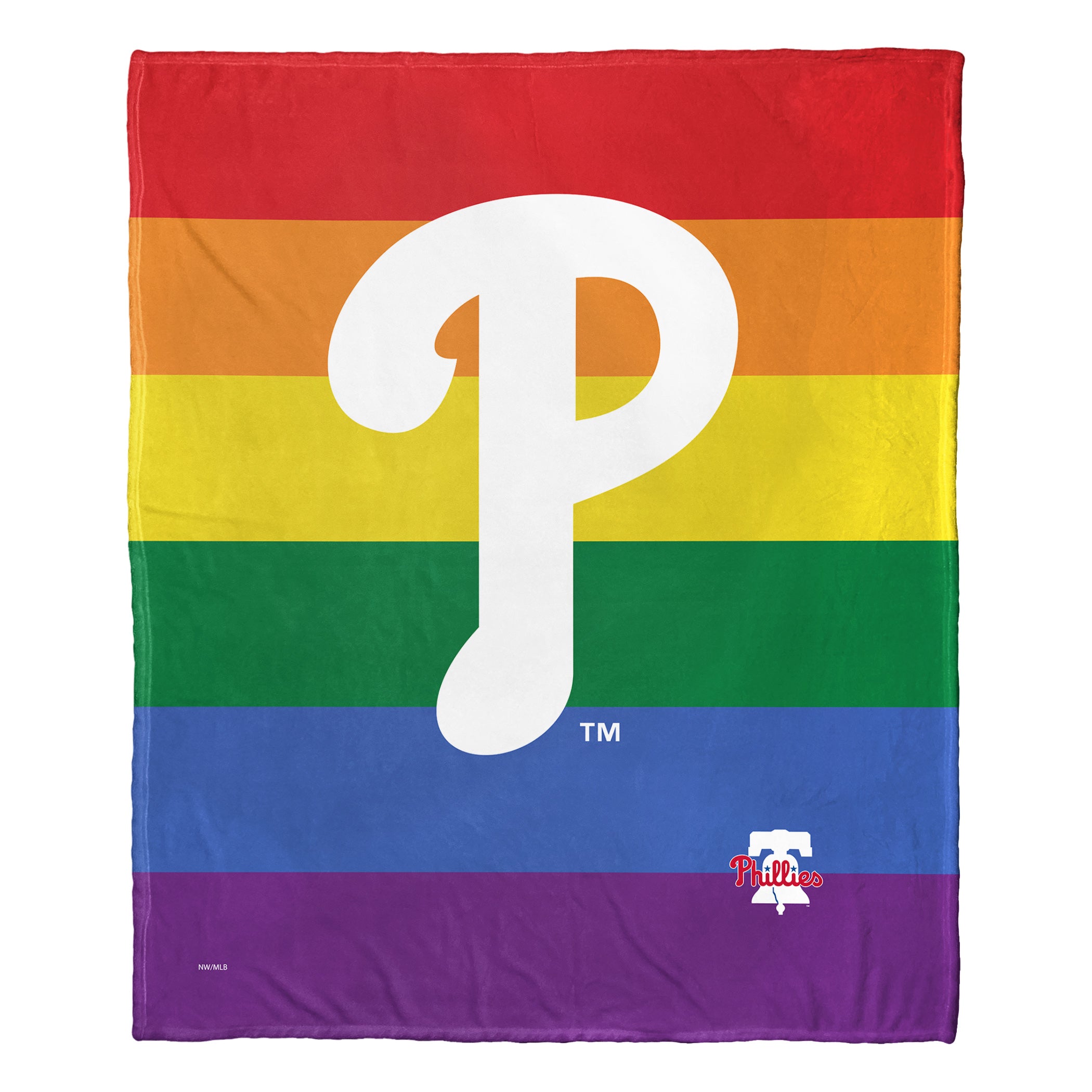 MLB Philadelphia Phillies Pride Series Silk Touch Throw Blanket 50x60 Inches