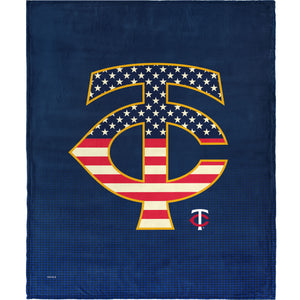 MLB Minnesota Twins Celebrate Series Silk Touch Sherpa Throw Blanket 50x60 Inches