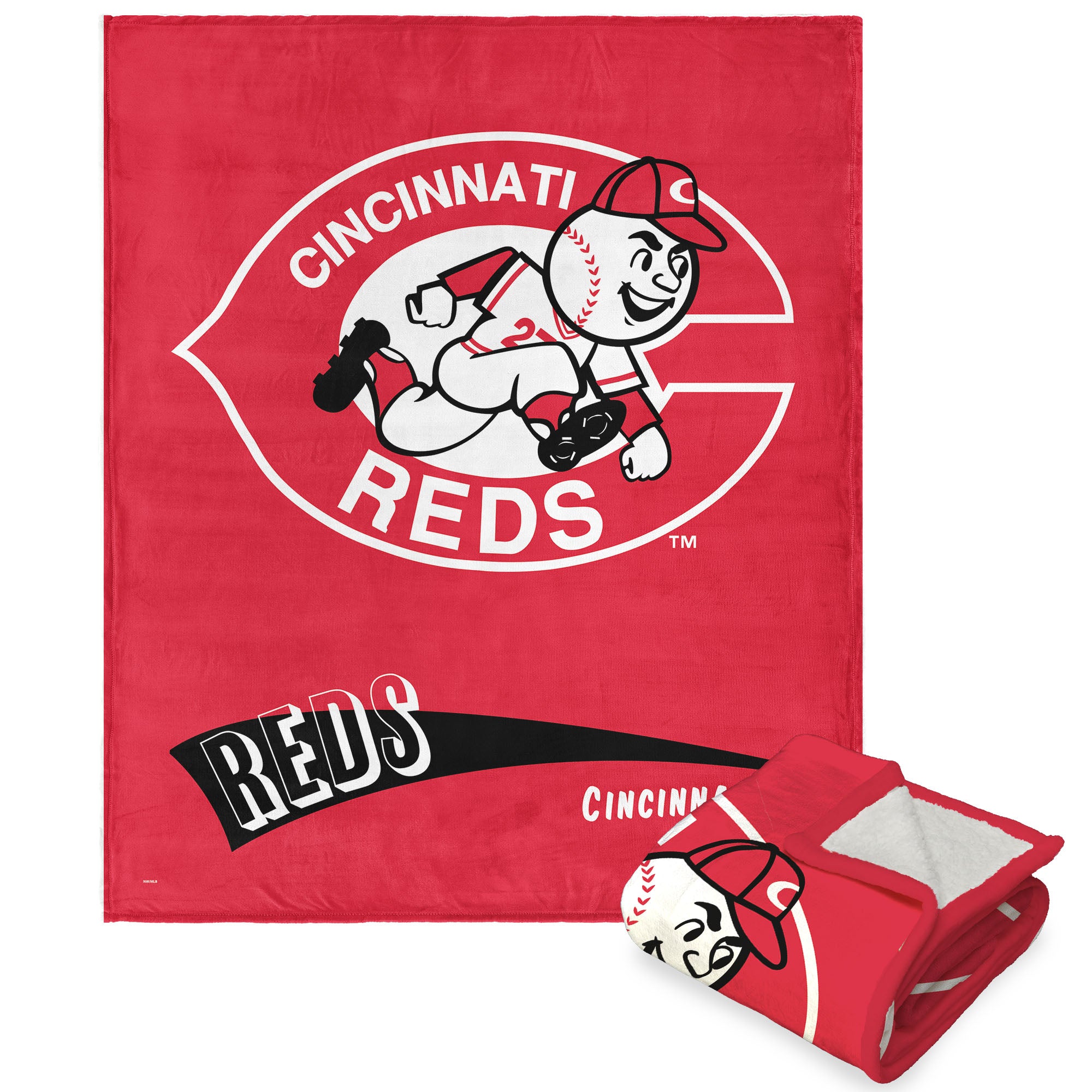 MLB Cincinnati Reds Cooperstown Collection Throwback Silk Touch Sherpa
