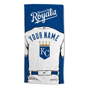 MLB Kansas City Royals Jersey Personalized Beach Towel 30x60 Inches