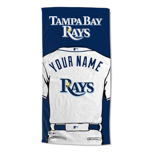 MLB Tampa Bay Rays Jersey Personalized Beach Towel 30x60 Inches