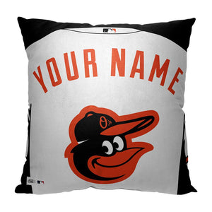 MLB  Baltimore Orioles Jersey Personalized Pillow 18 x 18 Inches