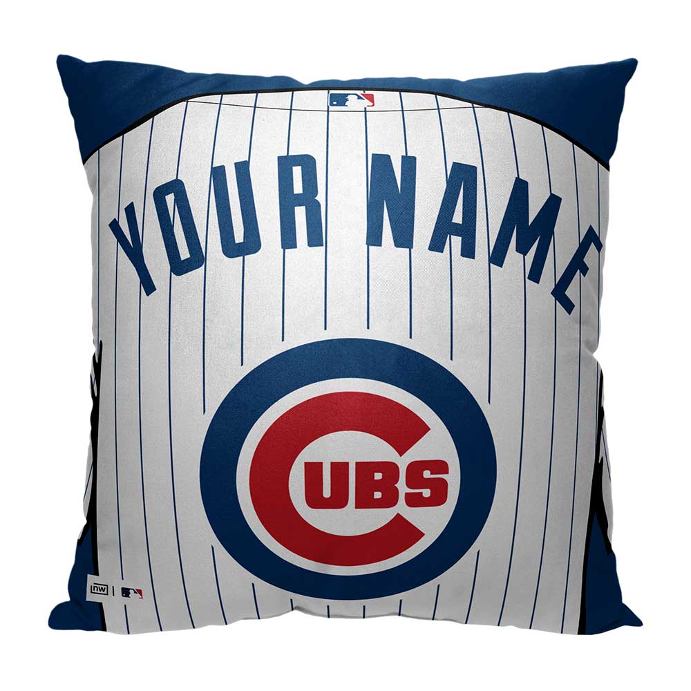 MLB  Chicago Cubs Jersey Personalized Pillow 18 x 18 Inches
