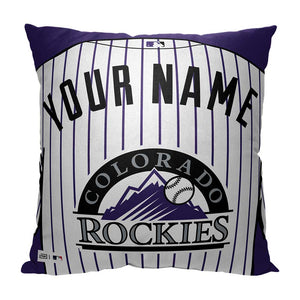 MLB  Colorado Rockies Jersey Personalized Pillow 18 x 18 Inches