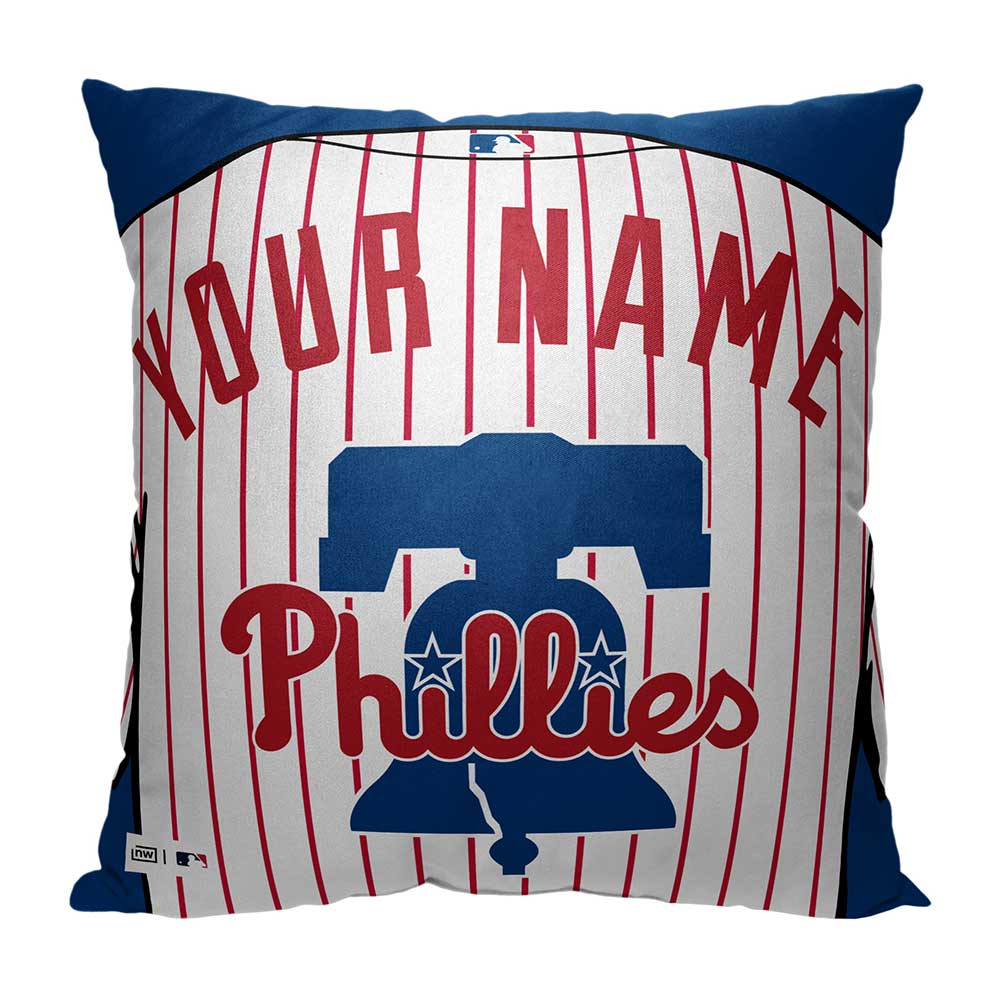 MLB Philadelphia Phillies Jersey Personalized Pillow 18x18 Inches