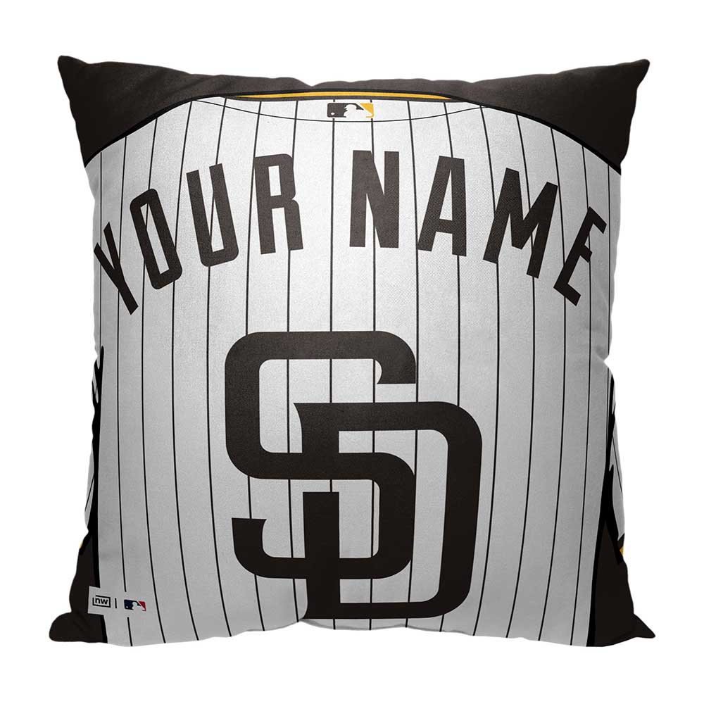 MLB San Diego Padres Jersey Personalized Pillow 18x18 Inches