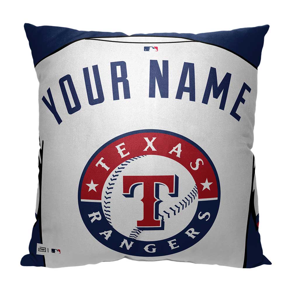 MLB Texas Rangers Jersey Personalized Pillow 18x18 Inches