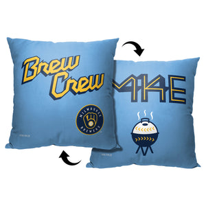 MLB Milwaukee Brewers City Connect Throw Pillow 18x18 Inches