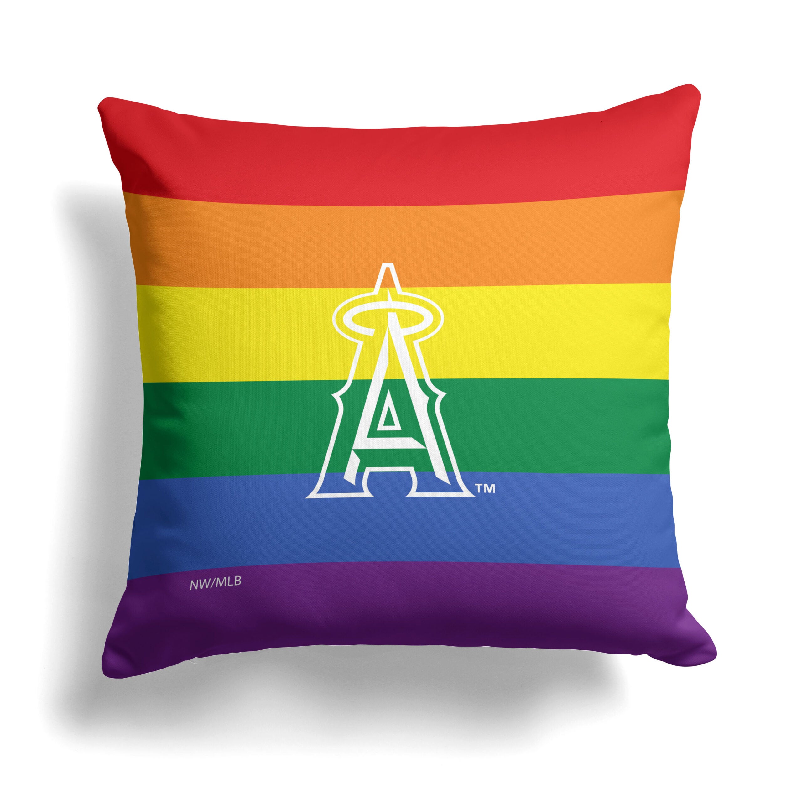 MLB Los Angeles Angels Pride Series Throw Pillow 18x18 Inches