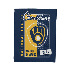 2026 MLB World Series League Champs Milwaukee Brewers Pitch Playback Rally Towel 15x18 inches