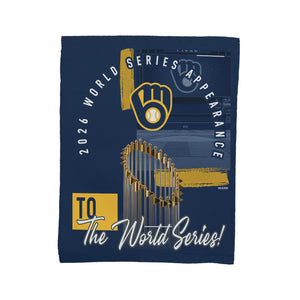 2026 MLB World Series Milwaukee Brewers 26 Appearance Rally Towel 15x18 inches