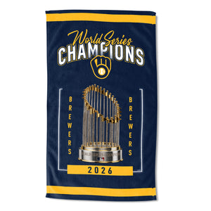 2026 MLB World Series Milwaukee Brewers 26 Champs Sand Free Beach Towel 35x60 inches