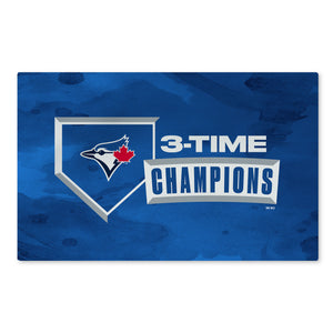 Toronto Blue Jays 2025 MLB World Series Multi Champ Revved Washable Rug 20 x 32 inches
