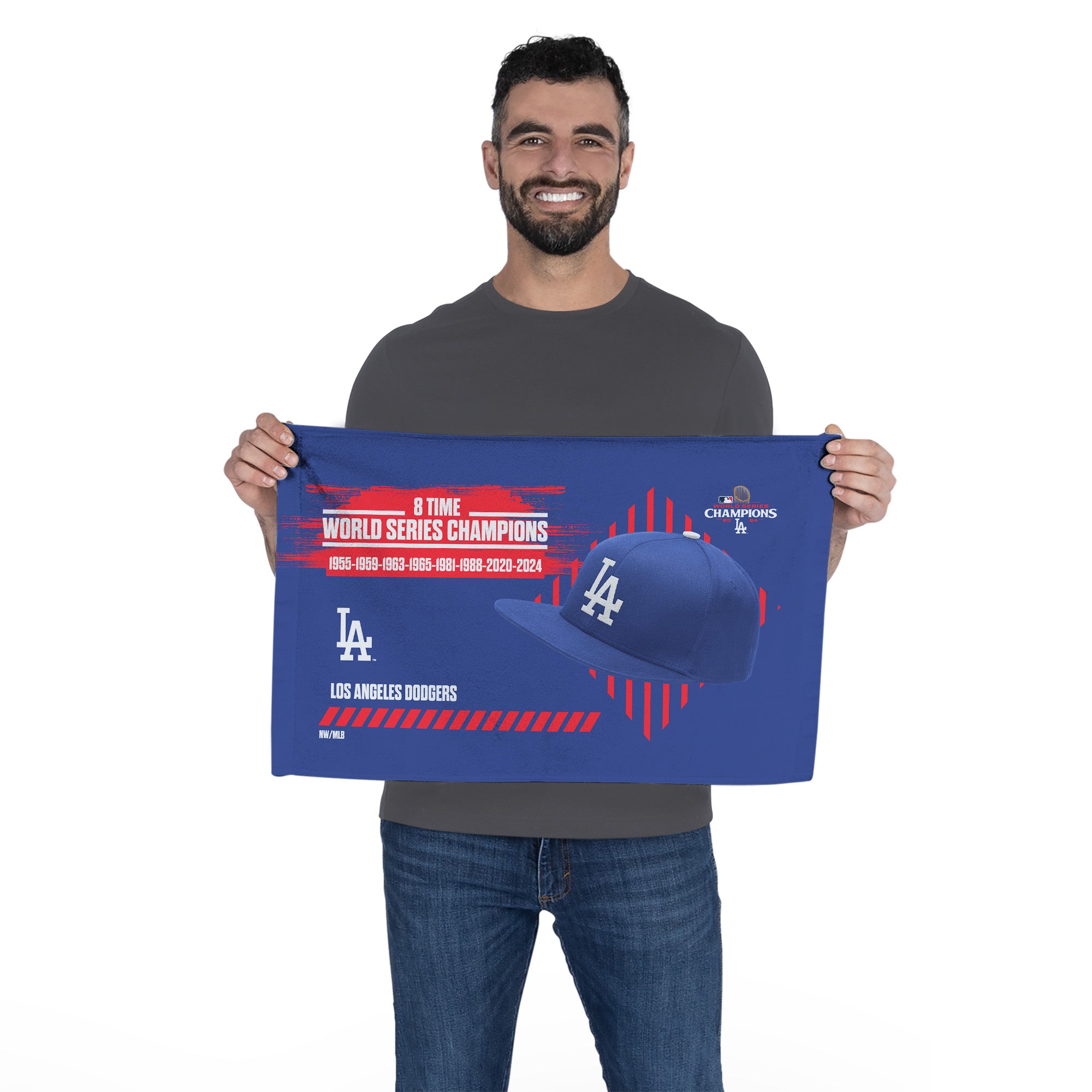 Los Angeles Dodgers 2024 MLB World Series Multi Champs Keepsake Fan Towel 2 Pack 16×25 Inches