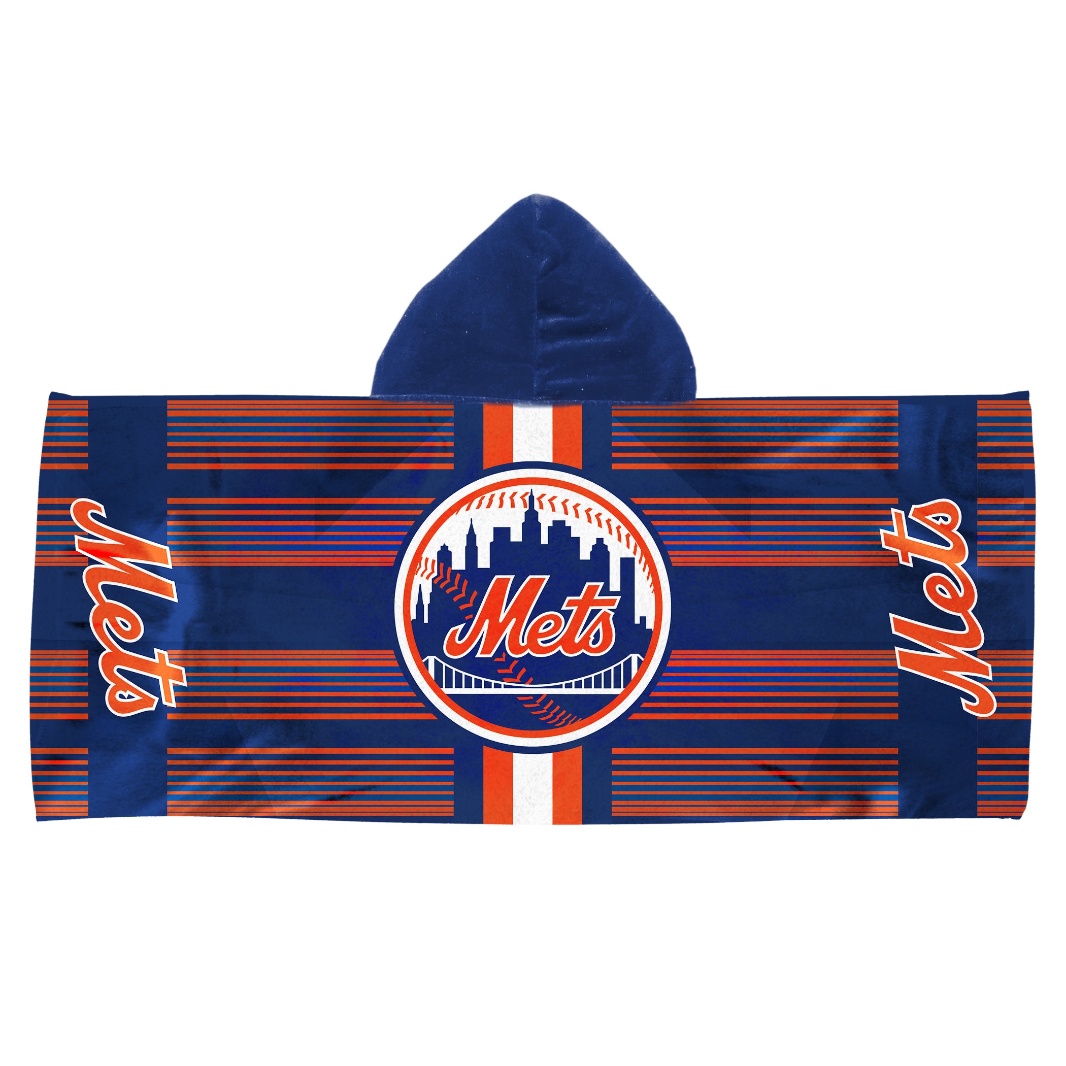 New York Mets MLB Light Ray Youth Hooded Towel 22x51 inches