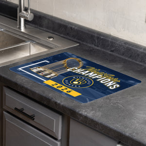 2026 MLB World Series Milwaukee Brewers 26 Champs Dish Drying Pad 15x20 inches