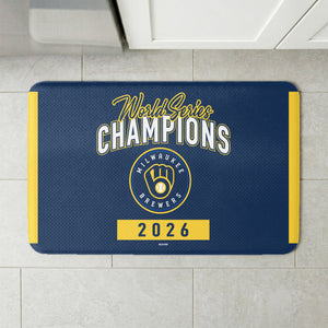 2026 MLB World Series Milwaukee Brewers 26 Champs Embossed Floor Mat 18x30 inches