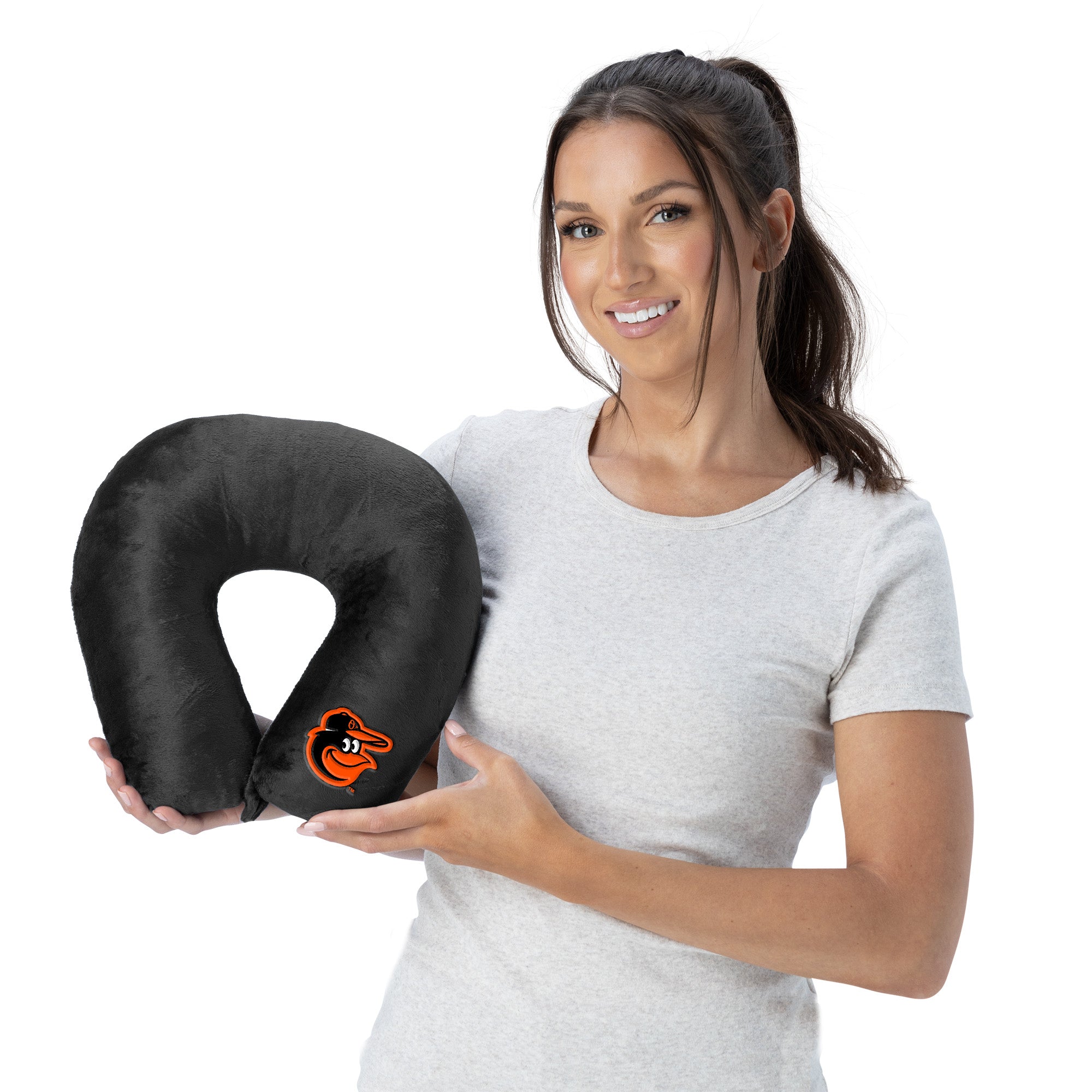 Baltimore Orioles MLB Black Neck Pillow