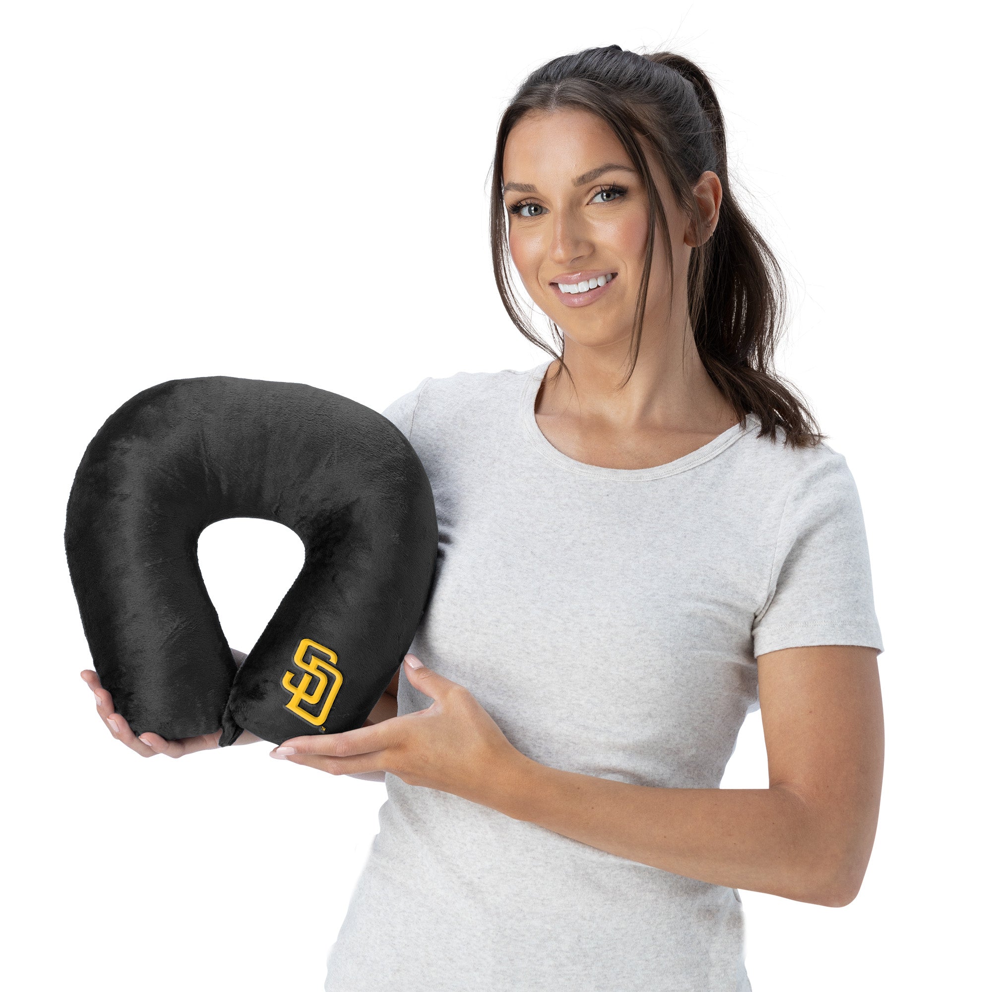 San Diego Padres MLB Black Neck Pillow
