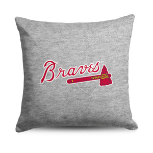 Atlanta Braves MLB Primary Sweatshirt Pillow 16 Inches