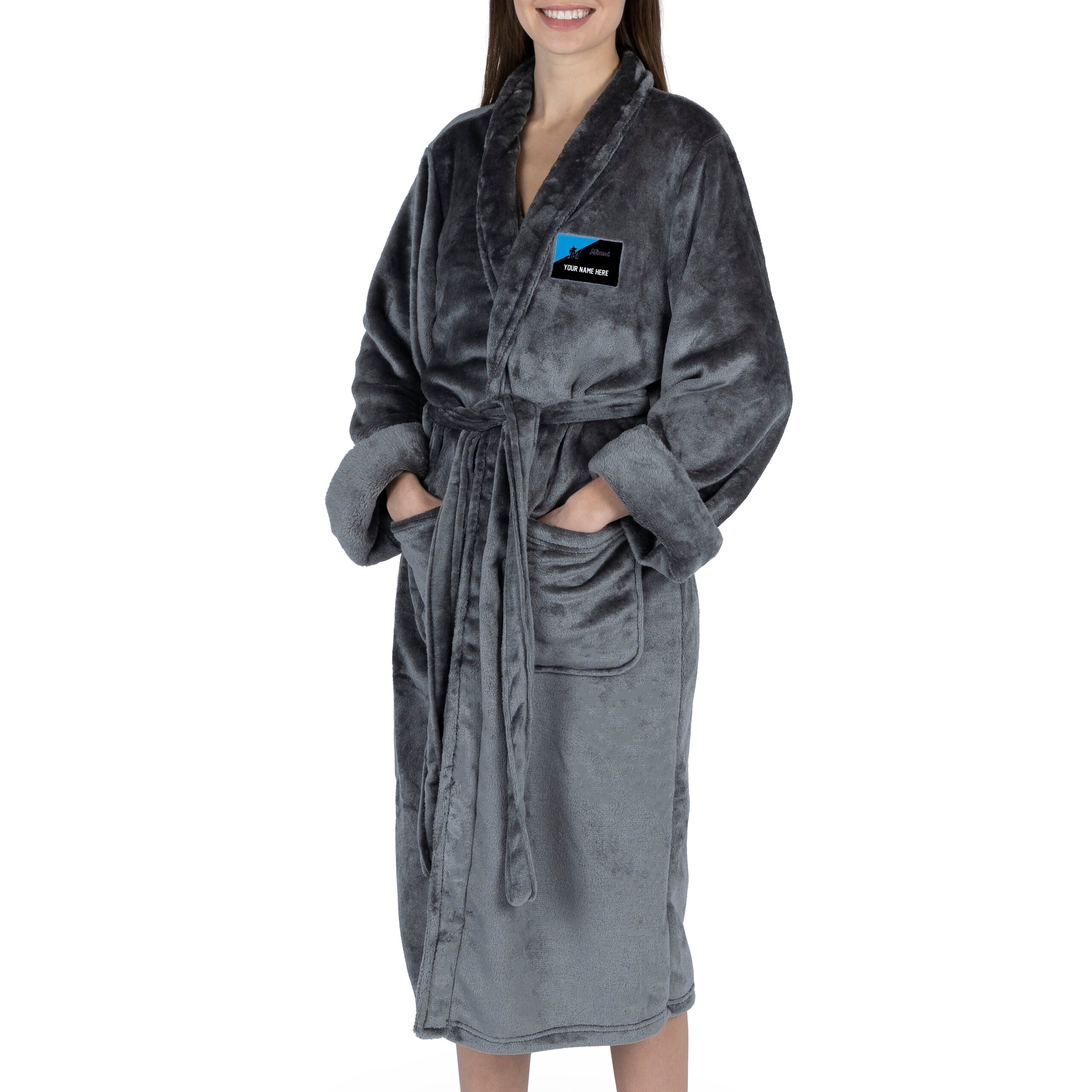 MLB Miami Marlins Snipe S/M Personalized Robe 23 X 41 Inches