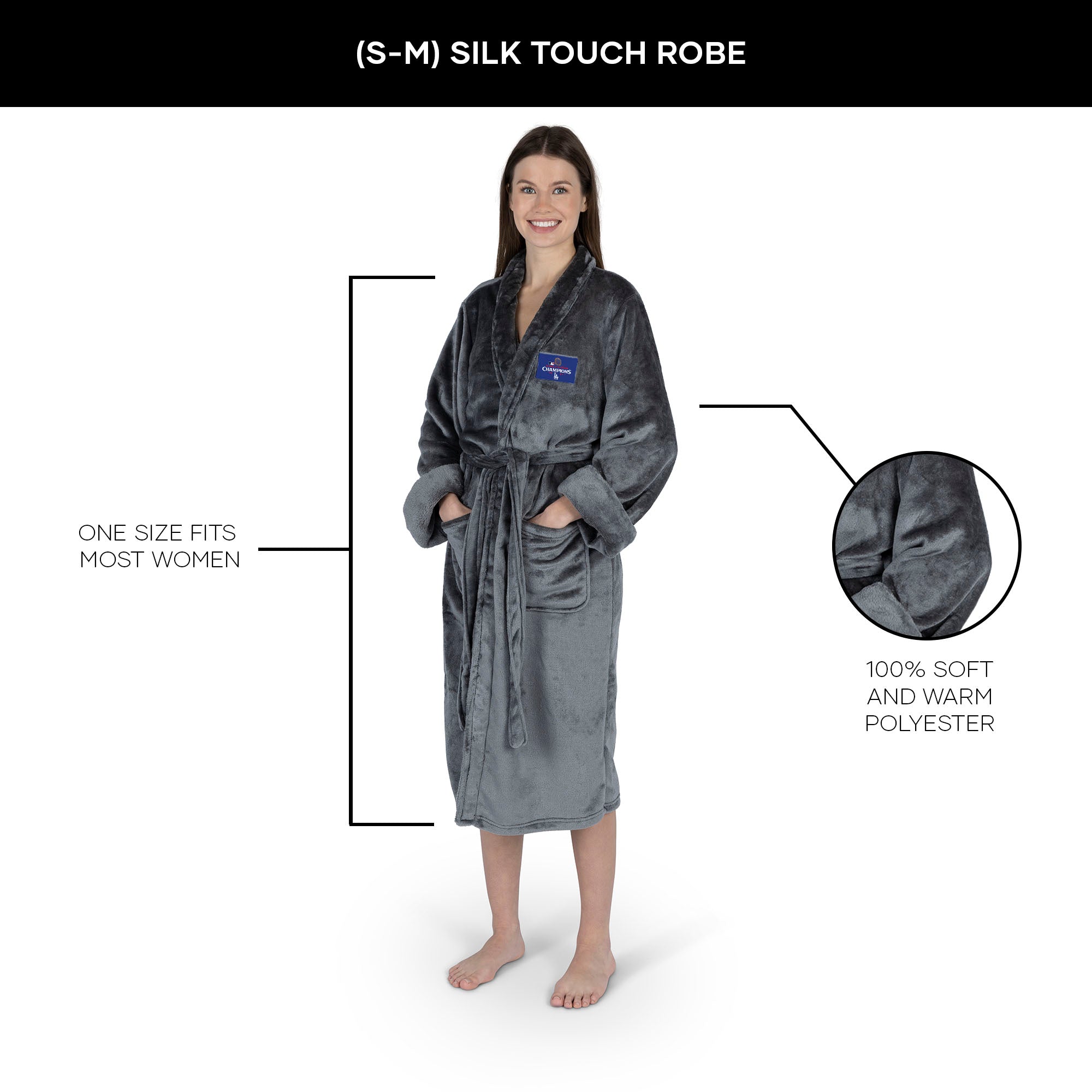 MLB Los Angeles Dodgers Silk Touch Bath outlet Robe