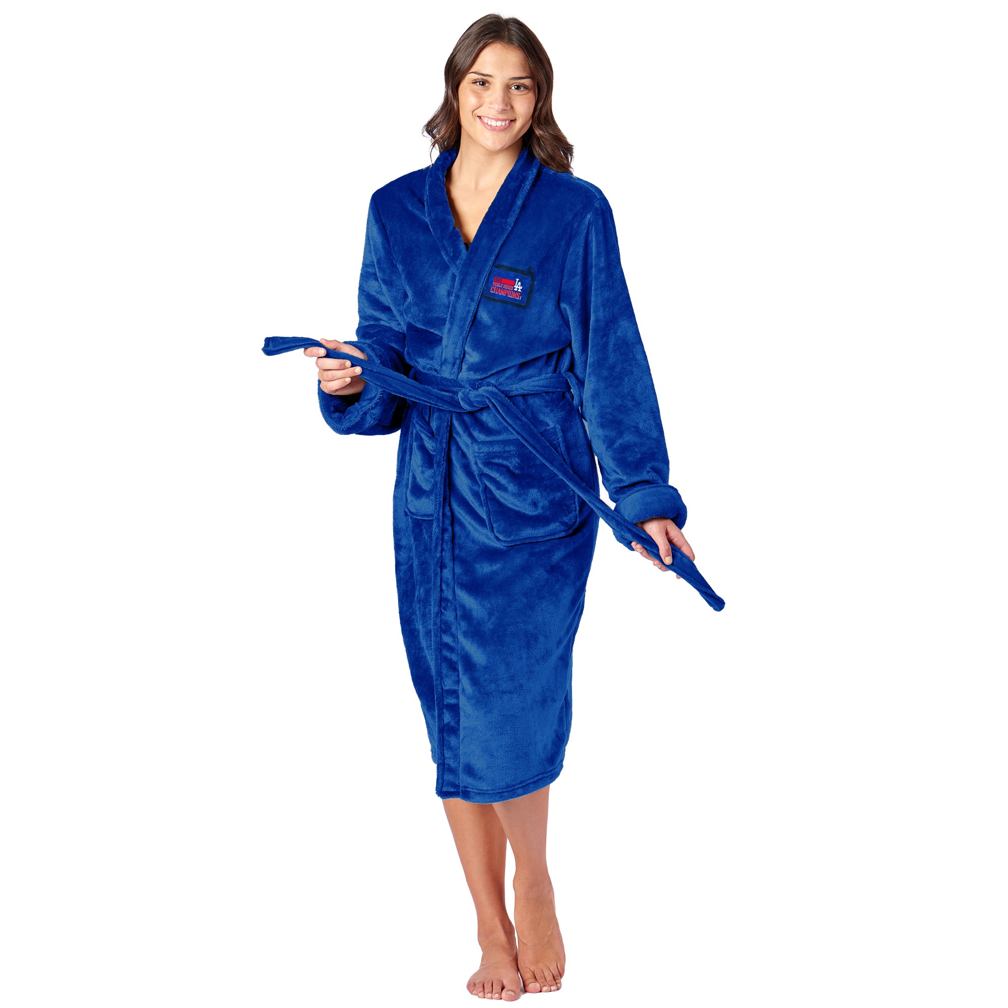 2025 World Series Championship Los Angeles Dodgers Royal Silk Touch Robe Small/Medium