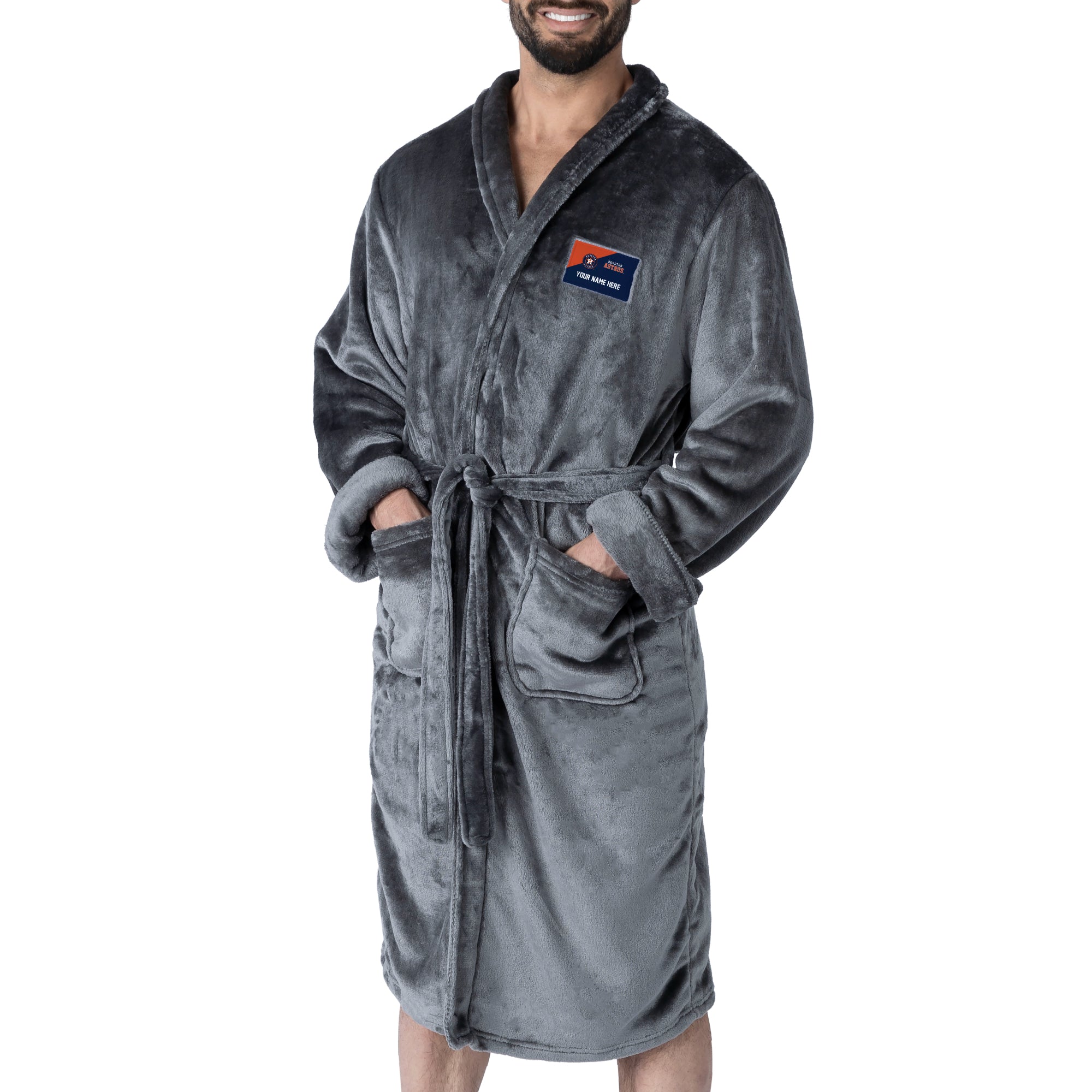 MLB Houston Astros Snipe L/XL Personalized Robe 26 x 47 Inches