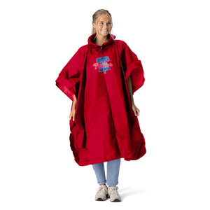 MLB Philadelphia Phillies Red Deluxe Pullover Poncho with Mesh Bag