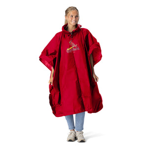 MLB St. Louis Cardinals Red Deluxe Pullover Poncho with Mesh Bag