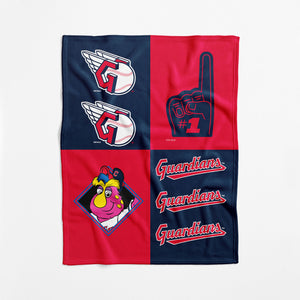 Cleveland Guardians MLB Domino Swaddle Blanket 40x50 inches