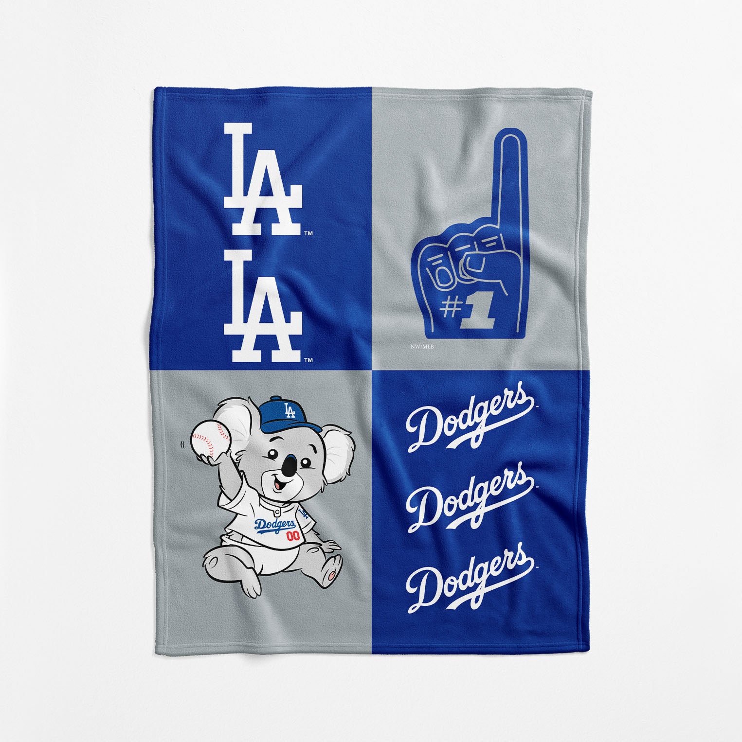 Los Angeles Dodgers MLB Domino Swaddle Blanket 40x50 inches
