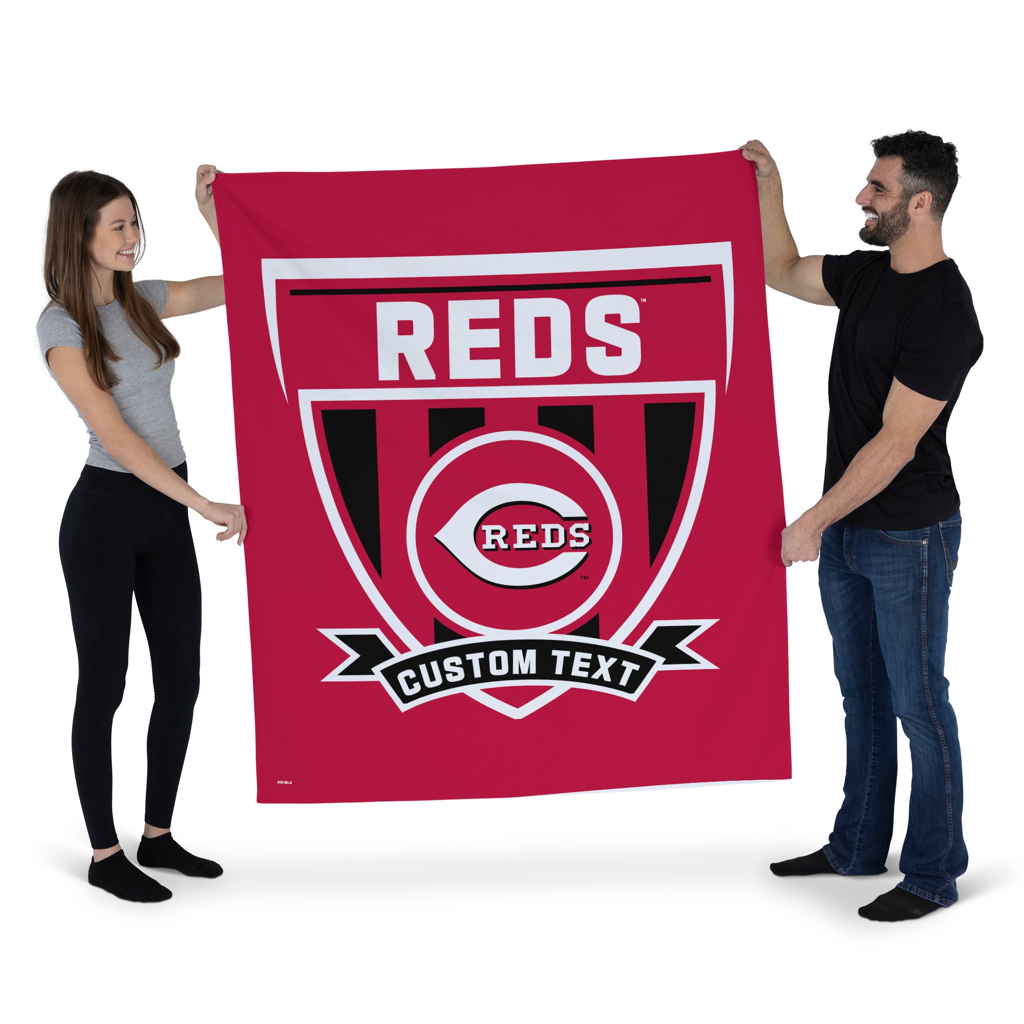 MLB Cincinnati Reds Allegiance Personalized Wall Hanging 50x60 Inches