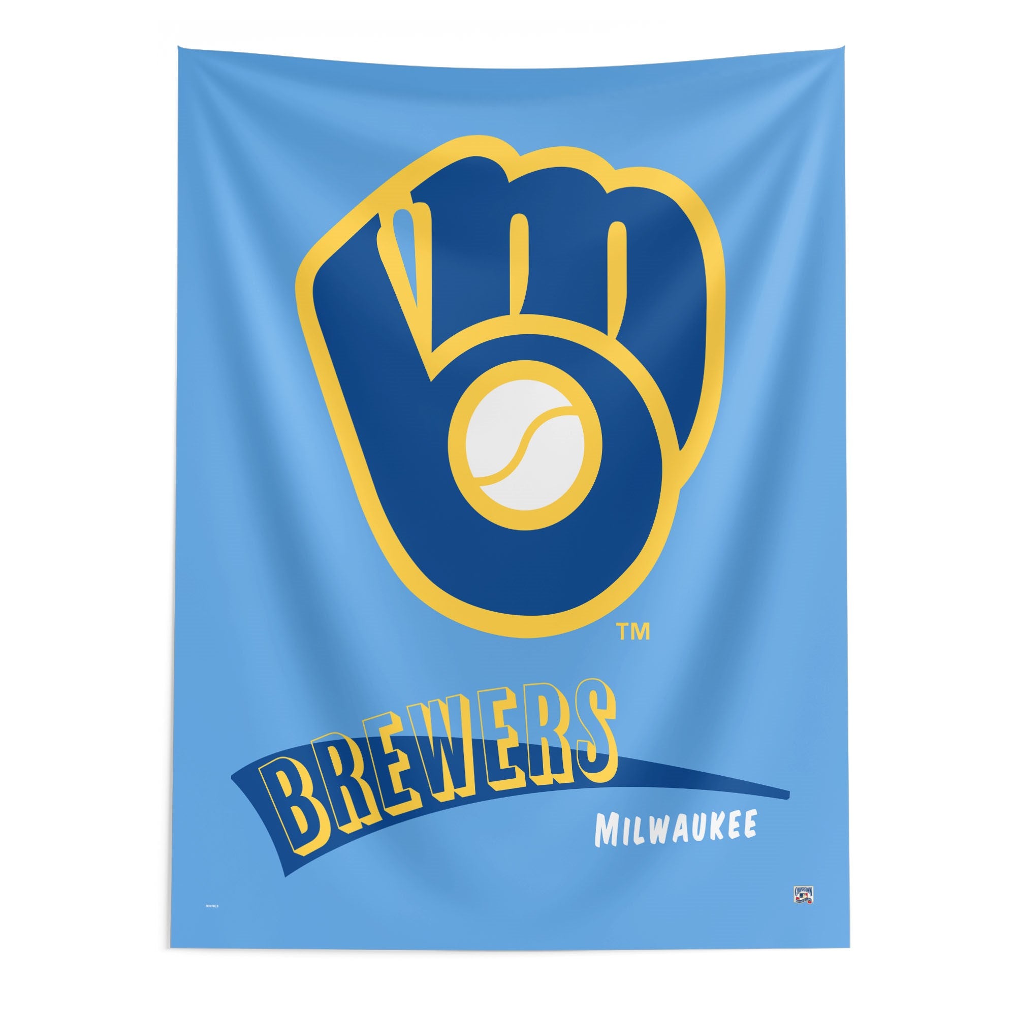 MLB Milwaukee Brewers Cooperstown Collection Throwback  Wall Hanging 50 x 60 Inches