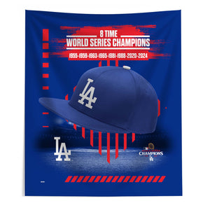 Los Angeles Dodgers 2024 MLB World Series Multi Champs Keepsake Wall Hanging 50X60 Inches