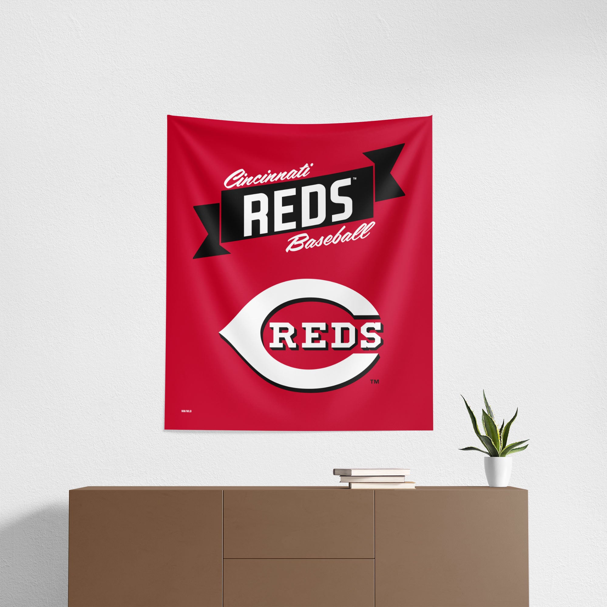 MLB Cincinnati Reds Premium Wall Hanging 34 x 40 Inches