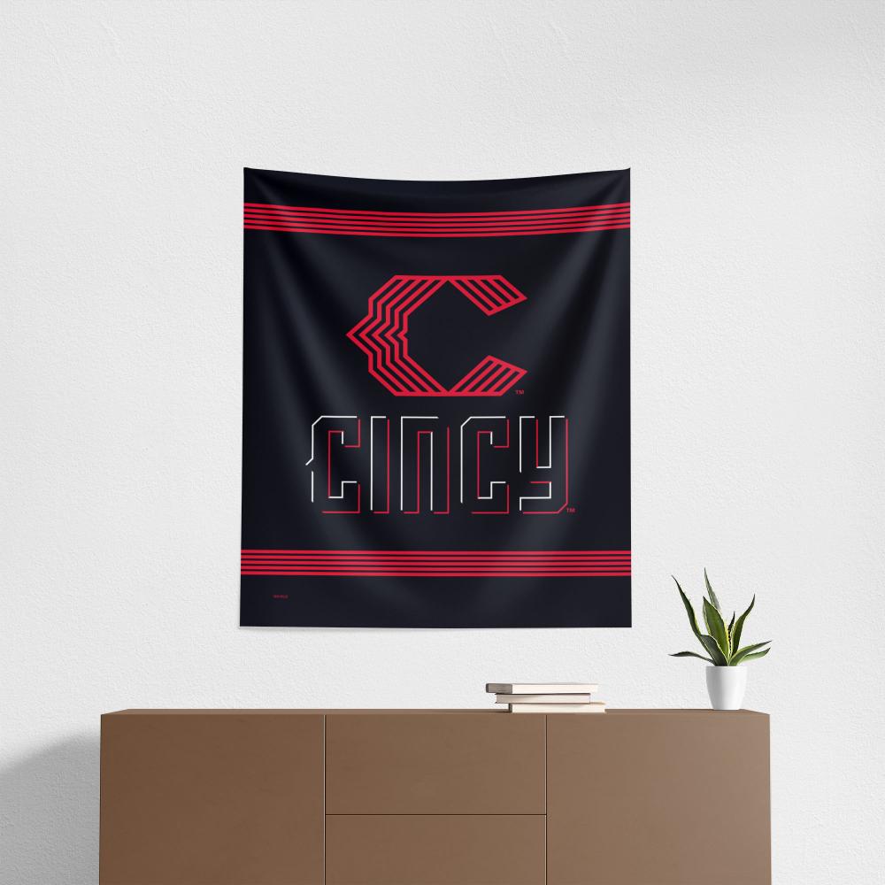 MLB Cincinnati Reds City Connect Wall Hanging 34x40 Inches