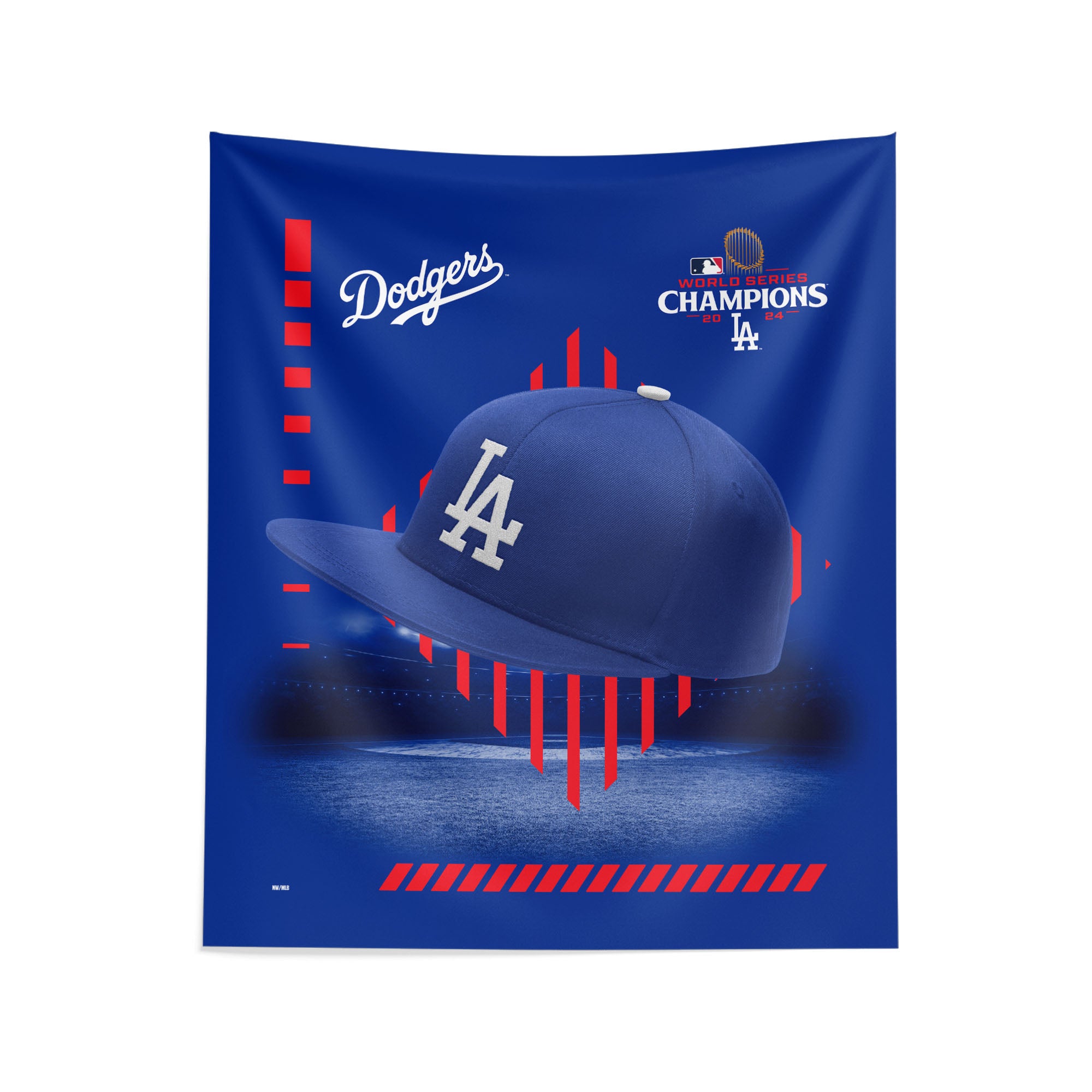 Los Angeles Dodgers 2024 MLB World Series Champs Wall Hanging 34X40 Inches