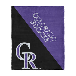 Colorado Rockies MLB Halftone Silk Touch Throw Blanket 46x60 inches