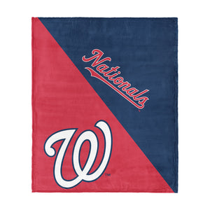 Washington Nationals MLB Halftone Silk Touch Throw Blanket 46x60 inches