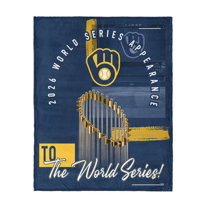 2026 MLB World Series Milwaukee Brewers 26 Appearance Silk Touch Throw Blanket 46x60 inches