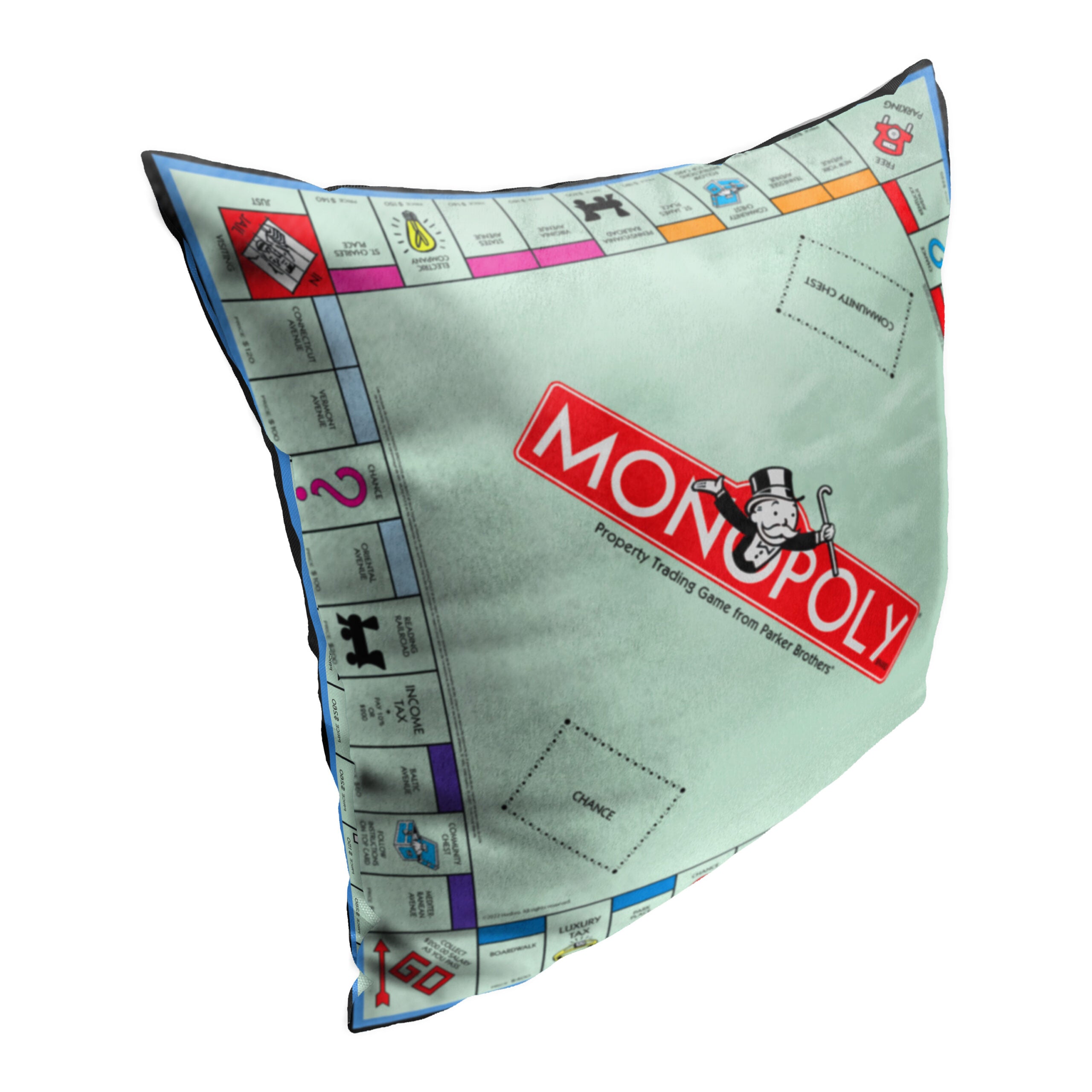 Hasbro Monopoly Monopoly Board Throw Pillow 18x18 Inches